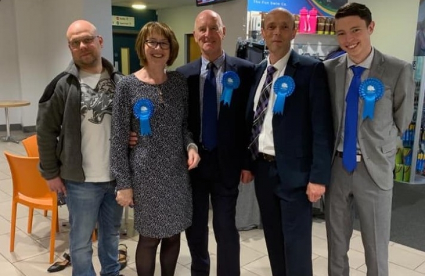 Bolsover Conservatives at the counting of the votes May 2019